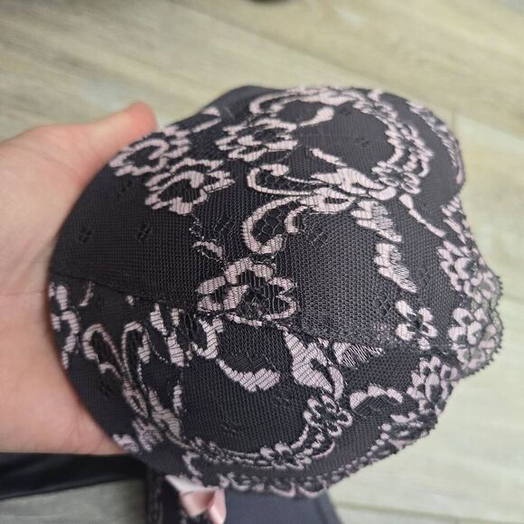 Maidenform Wonderbra push up wired comfortable bra 34a gray and pink plunging - Picture 8 of 8